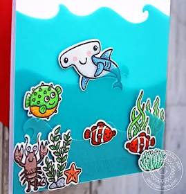Sunny Studio Stamps: Best Fishes Catch A Wave Dies Magical Mermaids Summer Themed Cards by Vanessa Menhorn and Anja Bytyqi