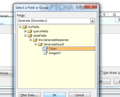 From generate method select data Token filed to set Rule Details value 