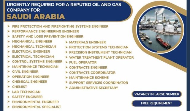 Oil and Gas Jobs in Saudi Arabia - Free Recruitment