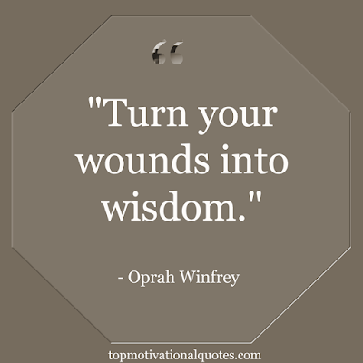 deep motivational quotes - turn your wounds into wisdom by oprah winfrey