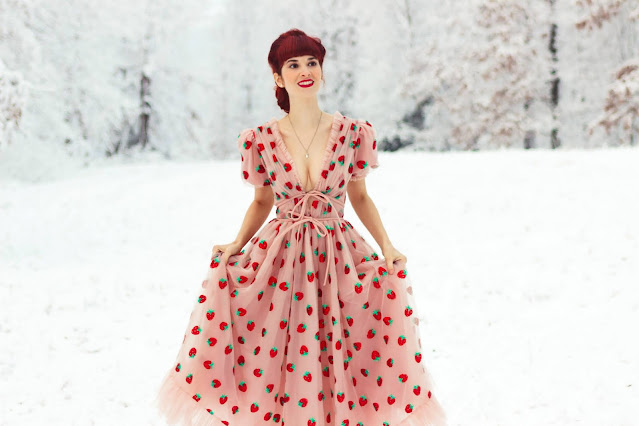 Strawberry Dress by Lirika Matoshi blogger review