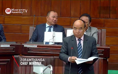 Mizoram Chief Minister Zoramthanga, who also holds finance portfolio, presented the state annual budget for 2023-2024 amounting to Rs 14,209.95 crore sans new proposals for taxes and increase in tax rates on February 13.