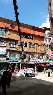 Straatbeeld van Thamel, Kathmandu