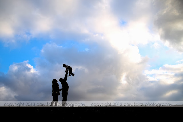 silhouette photo of a family at Fowler Park in Terre Haute, IN