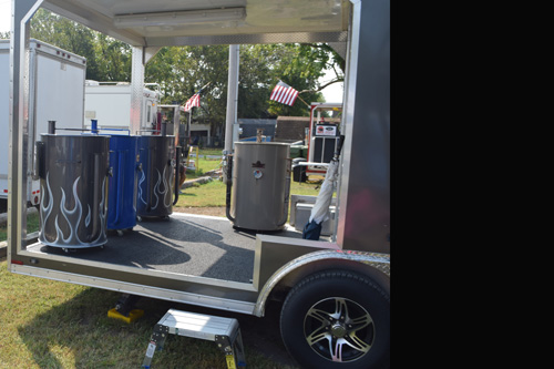 Drum smokers at 2019 Praise The Lard BBQ Contest