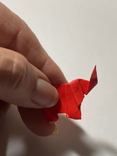 origami red elephants