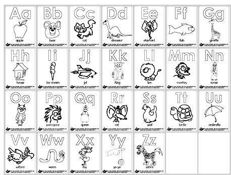 Alphabet Coloring Sheets on Printable Alphabet Letters To Practice