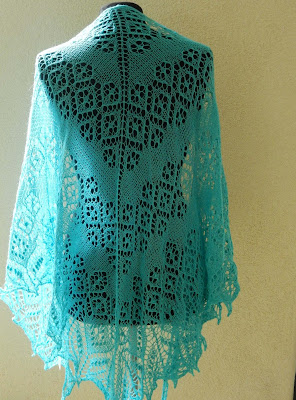 Turquoise shawl, bruidssjaals