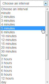 Set up cron job by execution interval