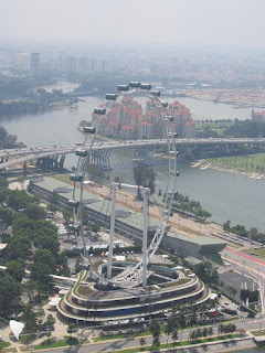 View of the Singapore Flyer from the Marina Bay Sands, Singapore