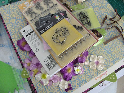 stamps paper and flowers