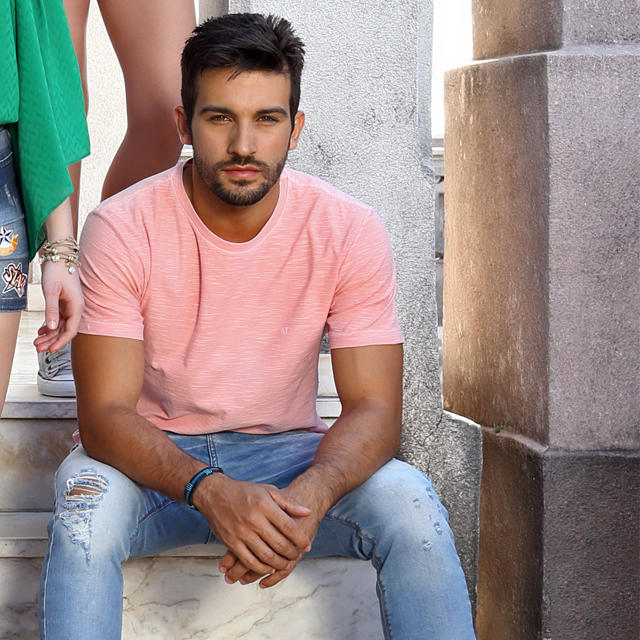 Camiseta Rosa Masculina Look