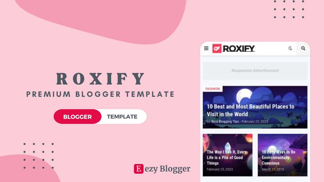 Download Roxify: The AdSense Blogger Template for FREE