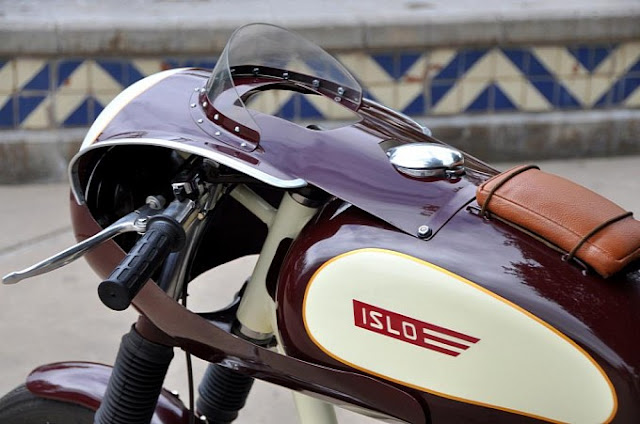 1958 Islo Racer | Custom 1958 Islo Racing bike | vintage motorcycles | Vintage motorcycles sale | Isidoro Lopez  Isidoro Lopez was a Mexican manufacturer of small-displacement motorcycle