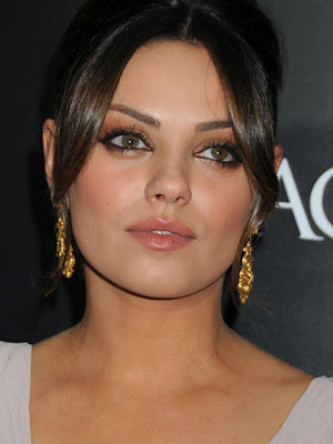 Mila Kunis Gold Dangle Earrings