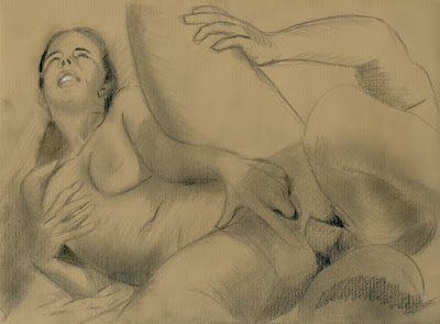 dessin d'une femme se faisant enculer les cuisses ouvertes