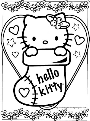 HELLO KITTY COLORING PAGES