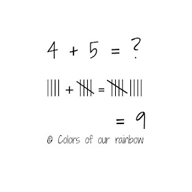 Learning Math with Popsicle Stick : addition of numbers for kindergarten @https://colorsofourrainbow.blogspot.com/