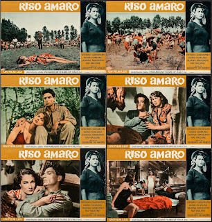 RISO AMARO. Italia. 6 Fotobusta reposición 1962: 50 x 70 cms. ARROZ AMARGO. Riso amaro. 1949. Italia. Dirección: Giuseppe De Santis. Reparto: Silvana Mangano, Vittorio Gassman, Doris Dowling, Raf Vallone, Checco Rissone, Adriana Sivieri, Lia Corelli, Maria Grazia Francia, Dedi Ristori, Anna Maestri.