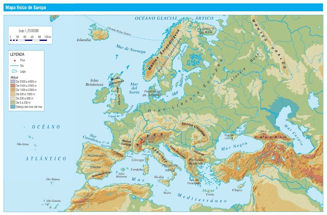 EL RELIEVE DE EUROPA Y ESPAÑA ¡CÓMO MOLA!