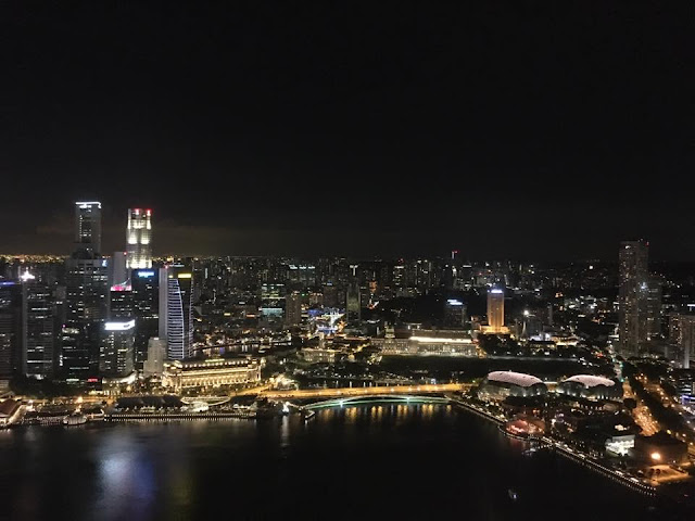 Singapore's night view at Sands SkyPark Observation Deck