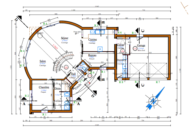 Modèles et plans de maisons > Sur mesure Constructions  - plan de maison avec etage