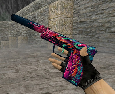 Skin USP - Hyper Beast (CS:GO) HD para CS 1.6