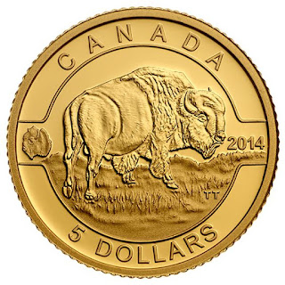 Canada 5 Dollars Gold Coin 2014 Buffalo