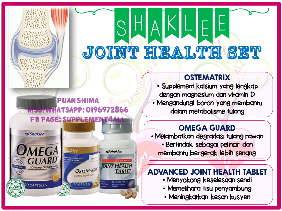 Supplement Untuk Sakit Lutut Dan Sendi Daripada Shaklee 