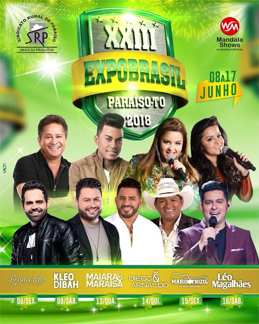 atrações expobrasil 2018 sertanejo shows