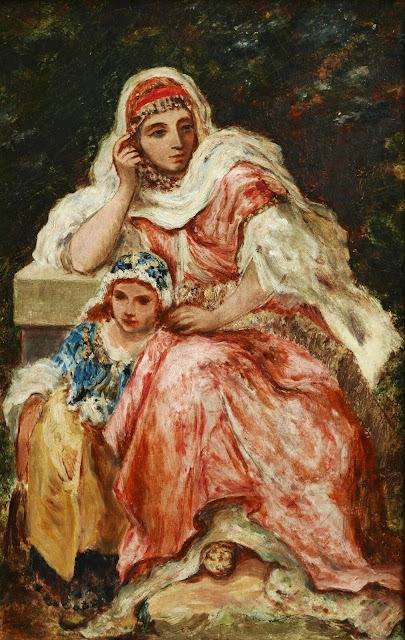 Femme d'Orient avec sa fille par Narcisse Díaz de la Peña