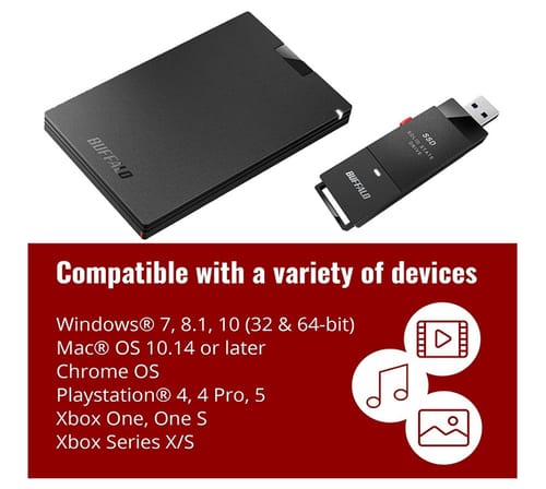 BUFFALO USB 3.2 SSD-PG 500GB Portable SSD