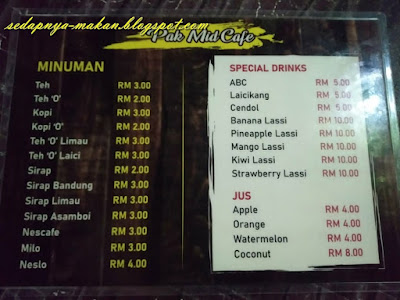 menu Pak Mid Cafe