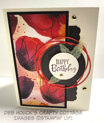 Deb Houck's Crafty Cottage, Independent Stampin' Up! Demonstrator, Peaceful Poppies DSP, Peaceful Moments Stamp Set, Birthday Cards, Floral Cards, Poppies, A2 Cards