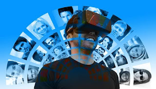 hombre jugando con realidad virtual