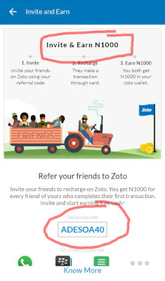 Zoto Mobile Recharge  free n1000 Airtime