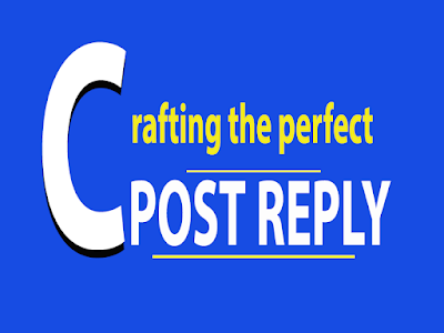 crafting post reply, text