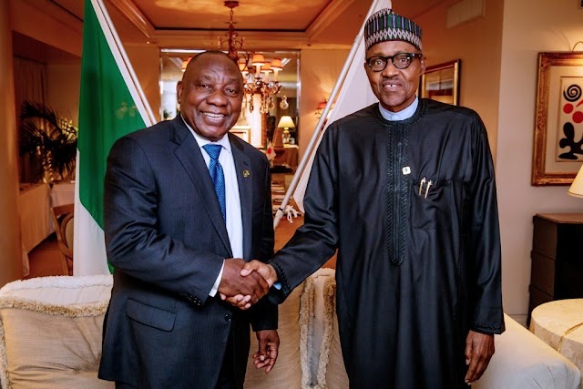 XENOPHOBIA: I Will Help You Tackle Nigerian Criminals In Your Country, President Buhari Pledges To South African President, Ramaphosa.