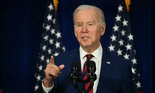 US President Joe Biden discusses his efforts to reduce gun violence at The Boys & Girls Club of West San Gabriel Valley, in Monterey Park, Calif. on Mar. 14, 2023.