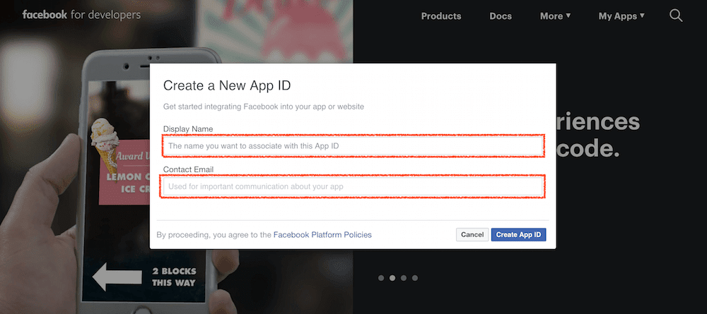 Create a New App ID