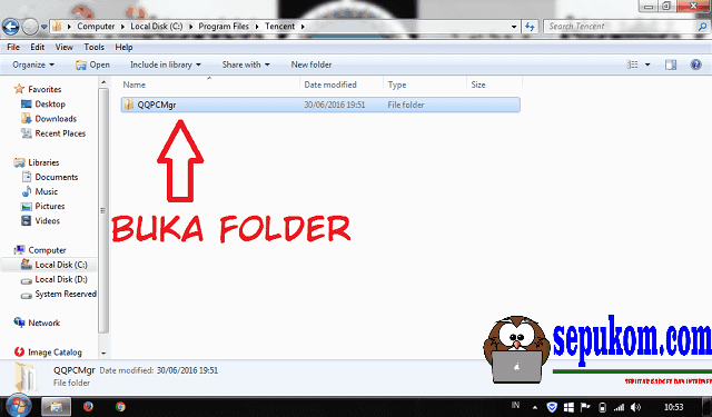 Buka Folder QQPCMgr