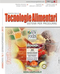 Tecnologie Alimentari 2013-01 - Gennaio & Febbraio 2013 | PDF HQ | Bimestrale | Professionisti | Cibo | Bevande
Tecnologie Alimentari da oltre 20 anni è una testata di riferimento per manager, tecnologi dell’industria alimentare ed imprenditori che operano nel settore.