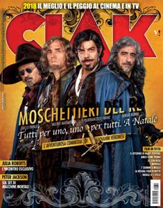 Ciak - Dicembre 2018 | ISSN 1122-8040 | TRUE PDF | Mensile | Cinema
Ciak è una rivista mensile italiana dedicata al mondo del cinema, nata nel 1985. Fa capo al gruppo editoriale Arnoldo Mondadori Editore.
Il mensile propone interviste, recensioni, anteprime e notizie sulle uscite cinematografiche e le novità dell'home-video.
Ciak offre allegati, come libri che raccontano i grandi film e i loro dietro le quinte.