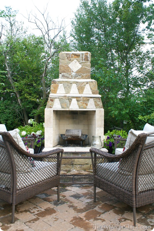 outdoor fireplace