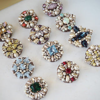 small rhinestone brooches in vintage style