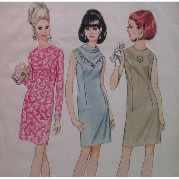 1960s wiggle dress pattern sewing Just Peachy, Darling