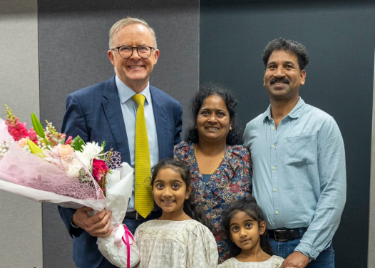 PM Anthony Albanese meeting with the Nadesalingam family