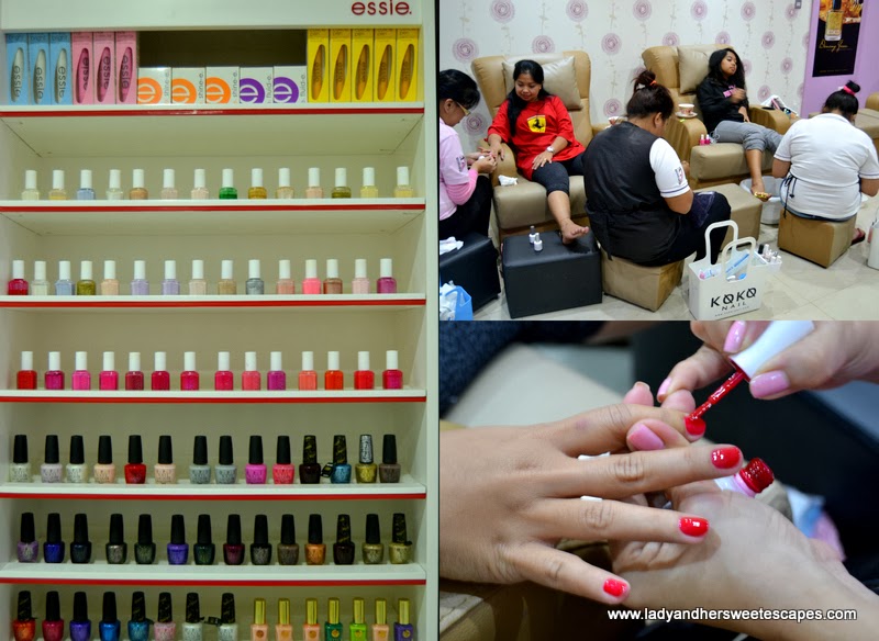 Al Marasim salon's manicure and pedicure room