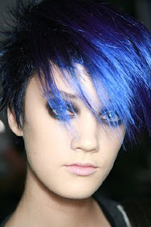 Modern crazy blue short hairstyles 2010
