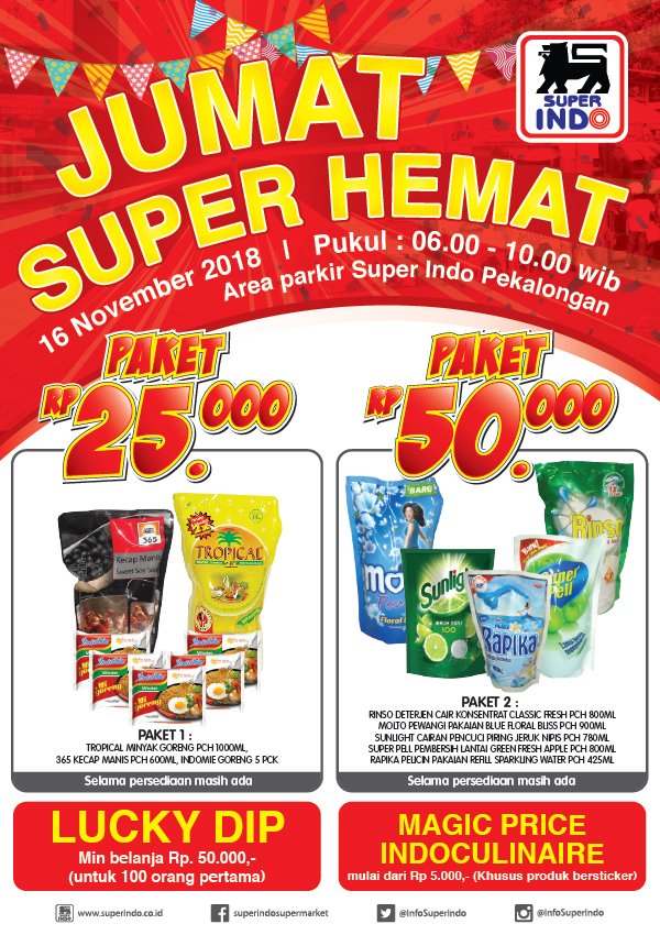 Superindo - Promo Event Jumat Super Hemat di Superindo Pekalongan (16 Nov 2018)